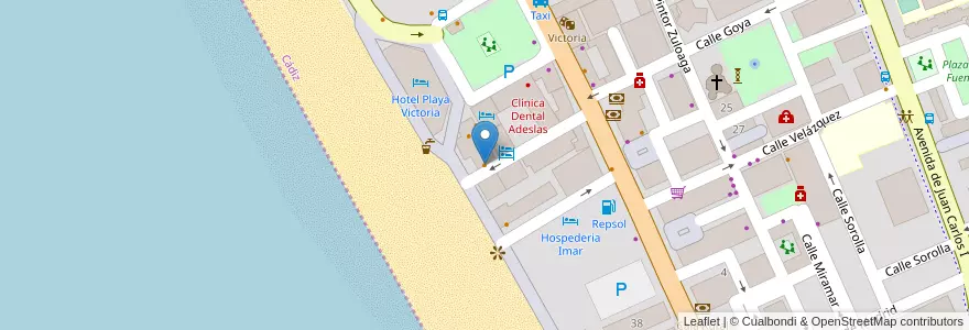 Mapa de ubicacion de Mercado Provenzal en Espagne, Andalousie, Cadix, Baie De Cadix, Cádiz.