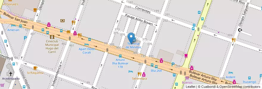 Mapa de ubicacion de Mercado Sud en アルゼンチン, コルドバ州, Departamento Capital, Pedanía Capital, Córdoba, Municipio De Córdoba.
