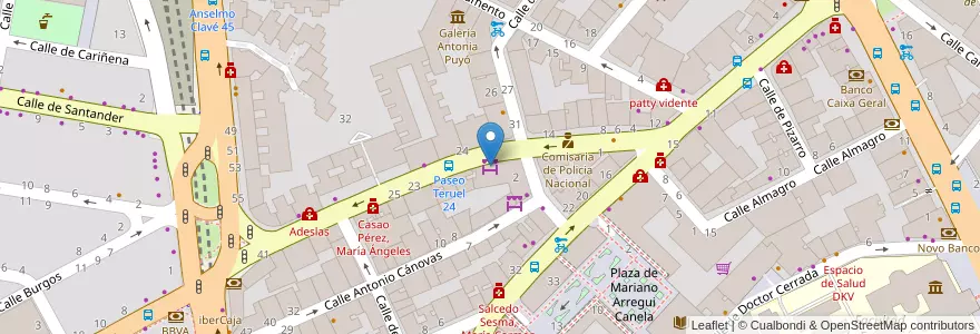Mapa de ubicacion de Mercado Teruel en 스페인, Aragón, 사라고사, Zaragoza, 사라고사.