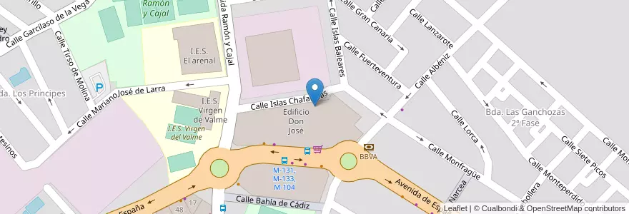 Mapa de ubicacion de Mercadona en Испания, Андалусия, Севилья, Dos Hermanas.