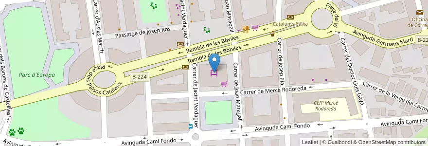 Mapa de ubicacion de Mercat Municipal en Sepanyol, Catalunya, Barcelona, Baix Llobregat, Martorell.