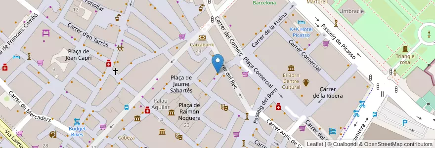Mapa de ubicacion de Mercat Princesa en Sepanyol, Catalunya, Barcelona, Barcelonès, Barcelona.