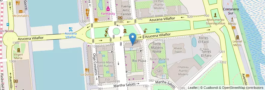 Mapa de ubicacion de Mercedes-Benz Argentina, Puerto Madero en 阿根廷, Ciudad Autónoma De Buenos Aires, Comuna 1, 布宜诺斯艾利斯.