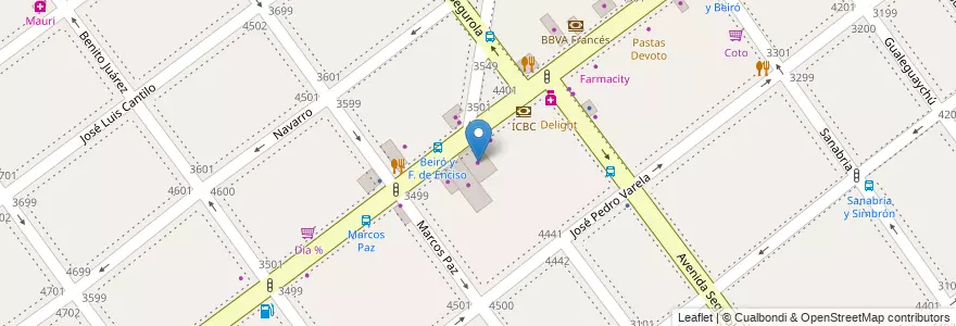 Mapa de ubicacion de Mercedes-Benz, Villa Devoto en آرژانتین, Ciudad Autónoma De Buenos Aires, Buenos Aires, Comuna 11.