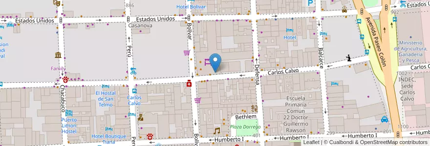 Mapa de ubicacion de Merci, San Telmo en Argentinië, Ciudad Autónoma De Buenos Aires, Comuna 1, Buenos Aires.