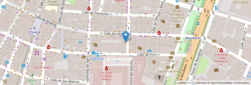 Mapa de ubicacion de Merci en Испания, Мадрид, Мадрид, Área Metropolitana De Madrid Y Corredor Del Henares, Мадрид.