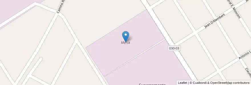 Mapa de ubicacion de Merck en アルゼンチン, ブエノスアイレス州, Partido De Ezeiza, Carlos Spegazzini.