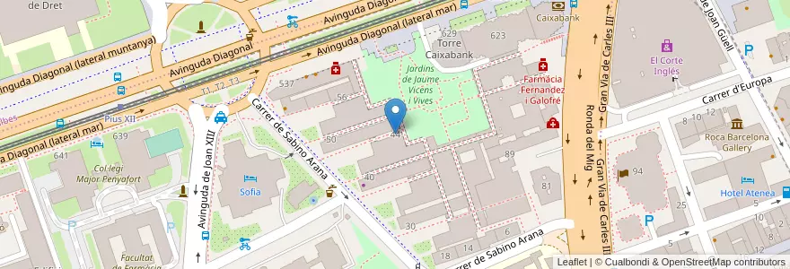 Mapa de ubicacion de Merit School en Испания, Каталония, Барселона, Барселонес, Барселона.