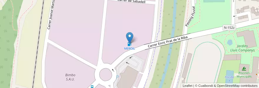 Mapa de ubicacion de MEROIL en スペイン, カタルーニャ州, Barcelona, バリェス・オリエンタル, Granollers.