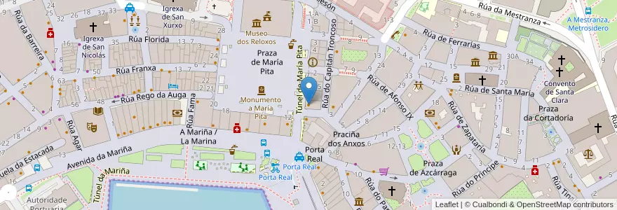Mapa de ubicacion de Mesón A Penela en España, Galicia / Galiza, A Coruña, A Coruña, A Coruña.