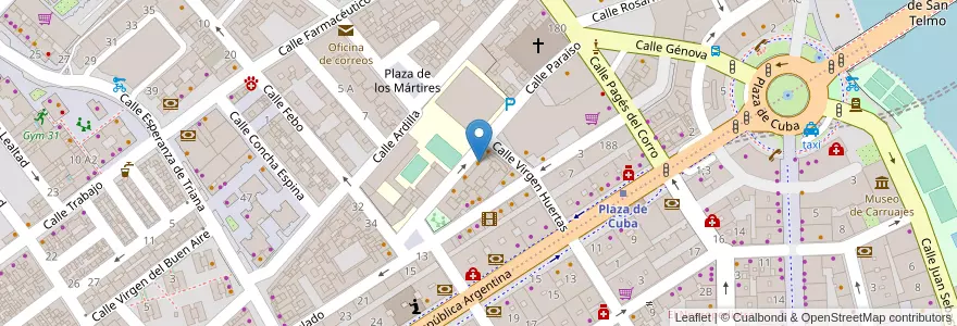 Mapa de ubicacion de Mesón Casa Luciano en اسپانیا, Andalucía, Sevilla, Sevilla.