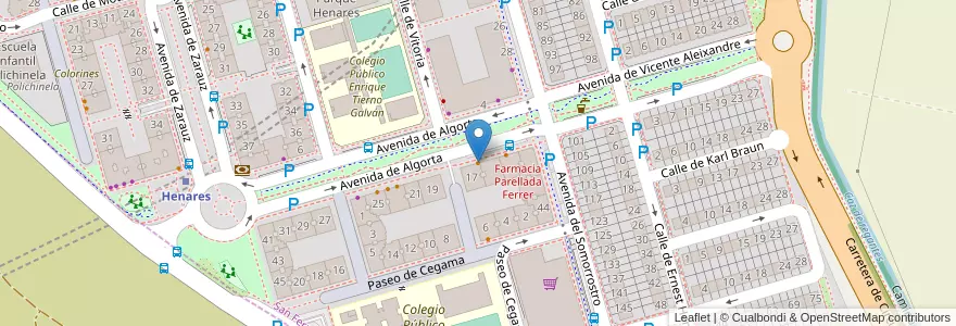 Mapa de ubicacion de Mesón Casa Pepe en إسبانيا, منطقة مدريد, منطقة مدريد, Área Metropolitana De Madrid Y Corredor Del Henares, San Fernando De Henares.