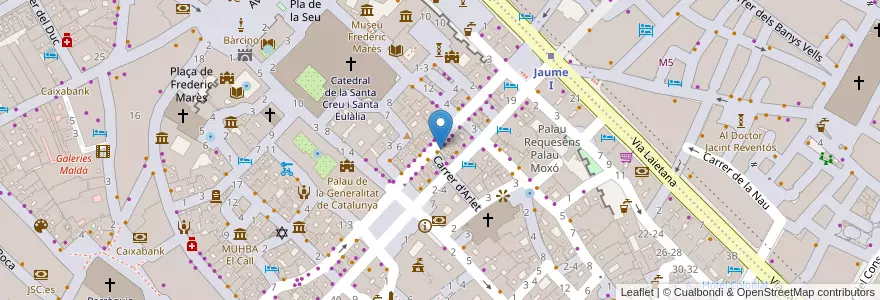 Mapa de ubicacion de Mesón del Café en إسبانيا, كتالونيا, برشلونة, بارسلونس, Barcelona.