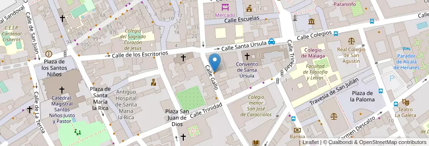 Mapa de ubicacion de Mesón el Foro (Mad2) en İspanya, Comunidad De Madrid, Comunidad De Madrid, Área Metropolitana De Madrid Y Corredor Del Henares, Alcalá De Henares.
