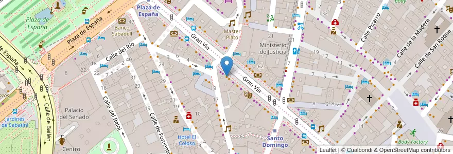 Mapa de ubicacion de Mesón El Jamón en Spagna, Comunidad De Madrid, Comunidad De Madrid, Área Metropolitana De Madrid Y Corredor Del Henares, Madrid.