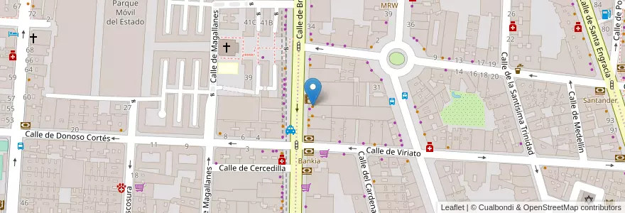 Mapa de ubicacion de Mesón Fernando en Spanien, Autonome Gemeinschaft Madrid, Autonome Gemeinschaft Madrid, Área Metropolitana De Madrid Y Corredor Del Henares, Madrid.