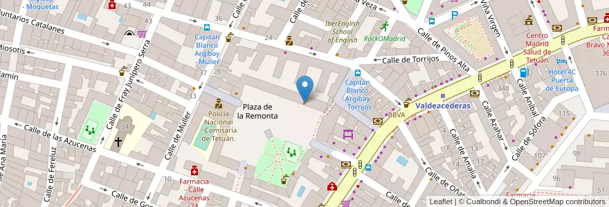 Mapa de ubicacion de Mesón Gallego III en 스페인, Comunidad De Madrid, Comunidad De Madrid, Área Metropolitana De Madrid Y Corredor Del Henares, 마드리드.