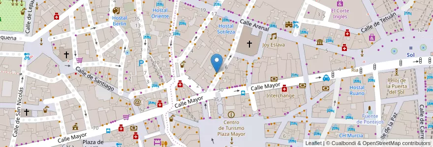Mapa de ubicacion de Mesón Gregorio III en 西班牙, Comunidad De Madrid, Comunidad De Madrid, Área Metropolitana De Madrid Y Corredor Del Henares, Madrid.