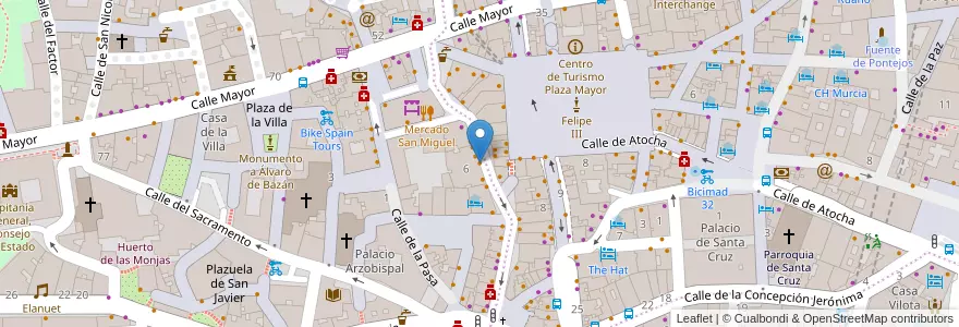 Mapa de ubicacion de Mesón La Mazmorra en España, Comunidad De Madrid, Comunidad De Madrid, Área Metropolitana De Madrid Y Corredor Del Henares, Madrid.