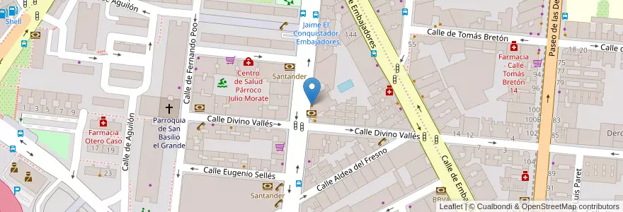 Mapa de ubicacion de Mesón Las Tinajas en إسبانيا, منطقة مدريد, منطقة مدريد, Área Metropolitana De Madrid Y Corredor Del Henares, مدريد.