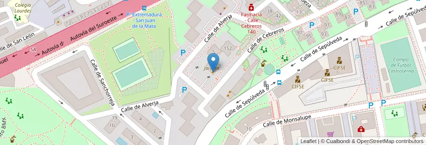 Mapa de ubicacion de Mesón los Arcos en إسبانيا, منطقة مدريد, منطقة مدريد, Área Metropolitana De Madrid Y Corredor Del Henares, مدريد.