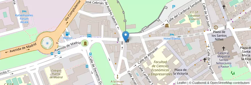 Mapa de ubicacion de Mesón Puerta Madrid en إسبانيا, منطقة مدريد, منطقة مدريد, Área Metropolitana De Madrid Y Corredor Del Henares, القلعة الحجارة.
