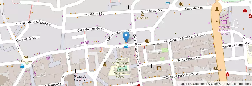 Mapa de ubicacion de Mesón Salamanca en Espanha, Cantabria, Cantabria, Santander, Santander.