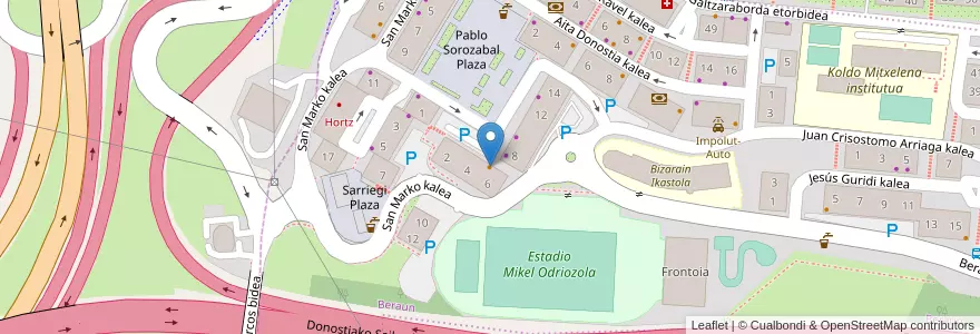 Mapa de ubicacion de Mesón Turko en 西班牙, 巴斯克, Gipuzkoa, Donostialdea, Errenteria.