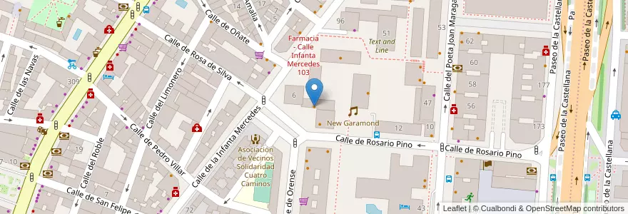 Mapa de ubicacion de Mesón Txistu en 西班牙, Comunidad De Madrid, Comunidad De Madrid, Área Metropolitana De Madrid Y Corredor Del Henares, Madrid.