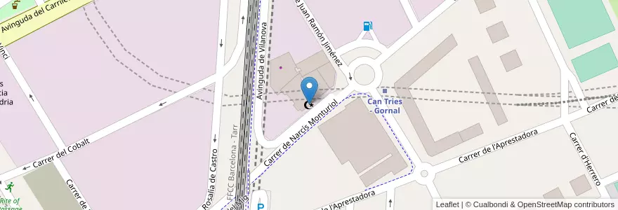 Mapa de ubicacion de Mesquita Al Fath en Spagna, Catalunya, Barcelona, Barcelonès, L'Hospitalet De Llobregat.
