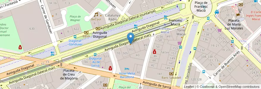 Mapa de ubicacion de Metric en Espagne, Catalogne, Barcelone, Barcelonais, Barcelone.