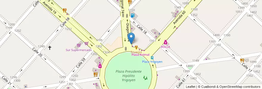 Mapa de ubicacion de Metro, Casco Urbano en 阿根廷, 布宜诺斯艾利斯省, Partido De La Plata, La Plata.