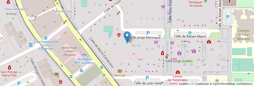 Mapa de ubicacion de Metro Goldwyn Tavern en Spanje, Aragón, Zaragoza, Zaragoza, Zaragoza.
