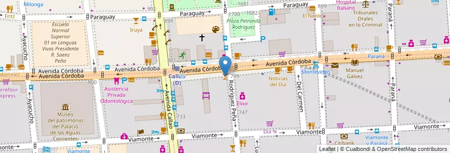 Mapa de ubicacion de Metro, San Nicolas en アルゼンチン, Ciudad Autónoma De Buenos Aires, ブエノスアイレス.