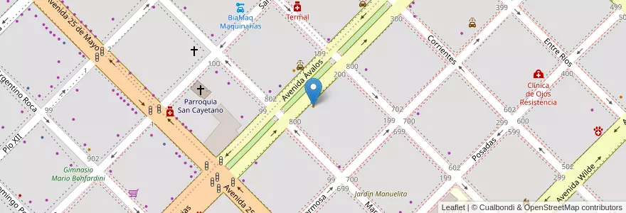 Mapa de ubicacion de MetroPizzería New Time en Argentinië, Chaco, Departamento San Fernando, Resistencia, Resistencia.