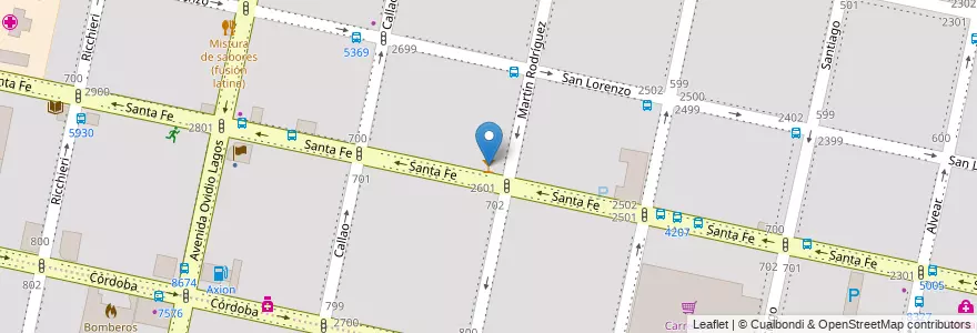 Mapa de ubicacion de Mexicas en آرژانتین, سانتافه, Departamento Rosario, Municipio De Rosario, تسبیح.