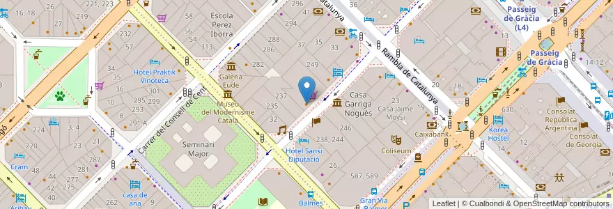 Mapa de ubicacion de Mextizo en İspanya, Catalunya, Barcelona, Barcelonès, Barcelona.