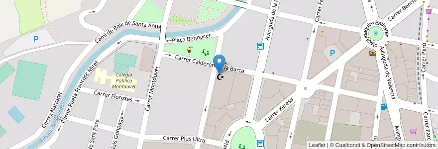 Mapa de ubicacion de Mezquita De Gandia. Asociación Cultural Islámica de la Safor en スペイン, バレンシア州, València / Valencia, Safor, Gandia.