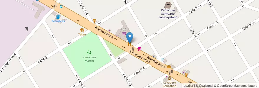 Mapa de ubicacion de M&G Pizzas en Argentina, Buenos Aires, Partido De Berazategui, Berazategui.