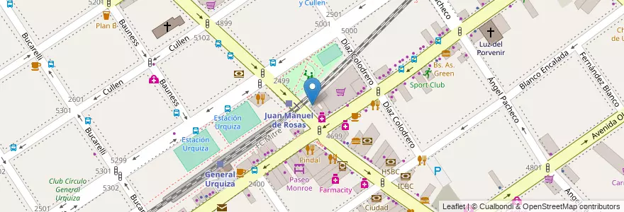 Mapa de ubicacion de Mi-Arroz, Villa Urquiza en Argentine, Ciudad Autónoma De Buenos Aires, Comuna 12, Buenos Aires.