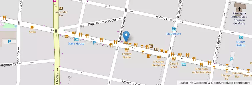 Mapa de ubicacion de Mi Barrio Hamburguesería en Argentine, Chili, Mendoza, Departamento Capital, Ciudad De Mendoza, Sección 5ª Residencial Sur.