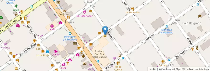 Mapa de ubicacion de Mi Barrio Hamburguesería, Belgrano en アルゼンチン, Ciudad Autónoma De Buenos Aires, ブエノスアイレス, Comuna 13.