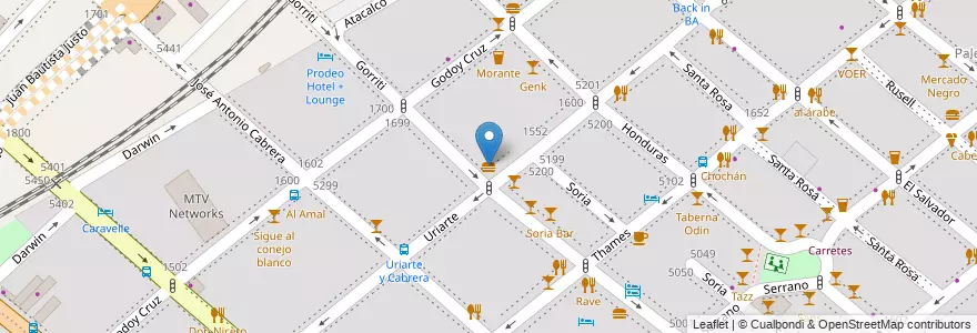 Mapa de ubicacion de Mi Barrio Hamburguesería, Palermo en Argentinien, Ciudad Autónoma De Buenos Aires, Buenos Aires.