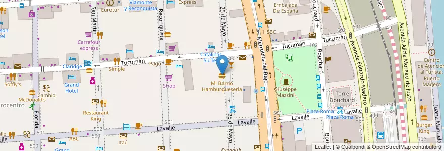 Mapa de ubicacion de Mi Barrio Hamburguesería, San Nicolas en アルゼンチン, Ciudad Autónoma De Buenos Aires, Comuna 1, ブエノスアイレス.