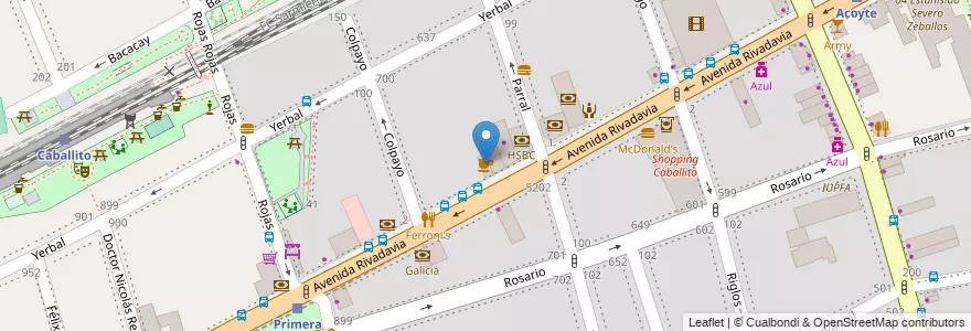 Mapa de ubicacion de Mi Café, Caballito en Аргентина, Буэнос-Айрес, Буэнос-Айрес, Comuna 6.