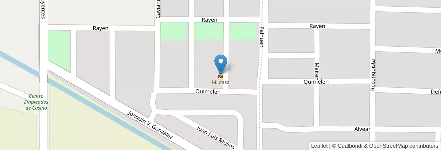 Mapa de ubicacion de Mi casa en Arjantin, Şili, Neuquén, Departamento Confluencia, Municipio De Plottier, Plottier.