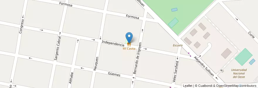 Mapa de ubicacion de Mi Casita en Argentinië, Buenos Aires, Partido De Merlo, San Antonio De Padua.