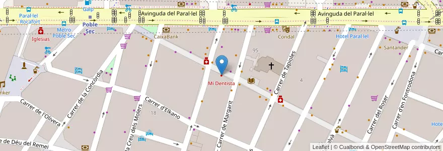 Mapa de ubicacion de Mi Dentista en Espanha, Catalunha, Barcelona, Barcelonès, Barcelona.