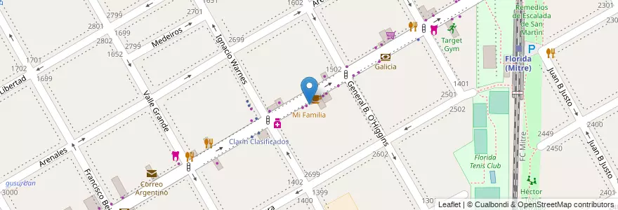 Mapa de ubicacion de Mi Familia en Argentina, Buenos Aires, Partido De Vicente López, Vicente López.