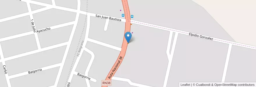 Mapa de ubicacion de Mi Lugar en 阿根廷, Córdoba, Departamento Punilla, Pedanía Rosario, Municipio De Cosquín, Cosquín.